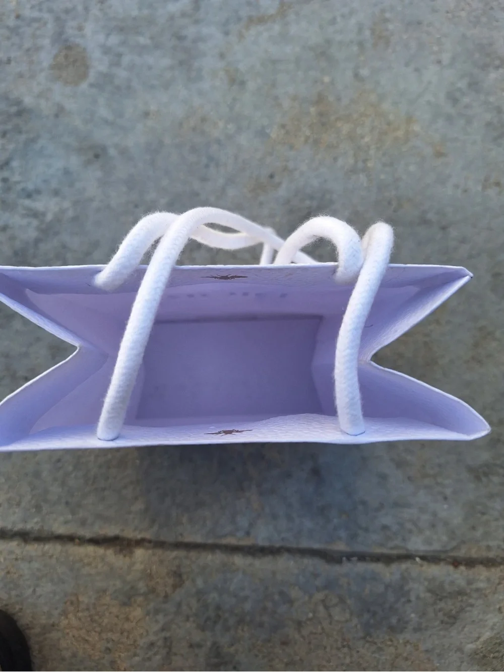 Dior White Paper Gift Bag with Gold Logo